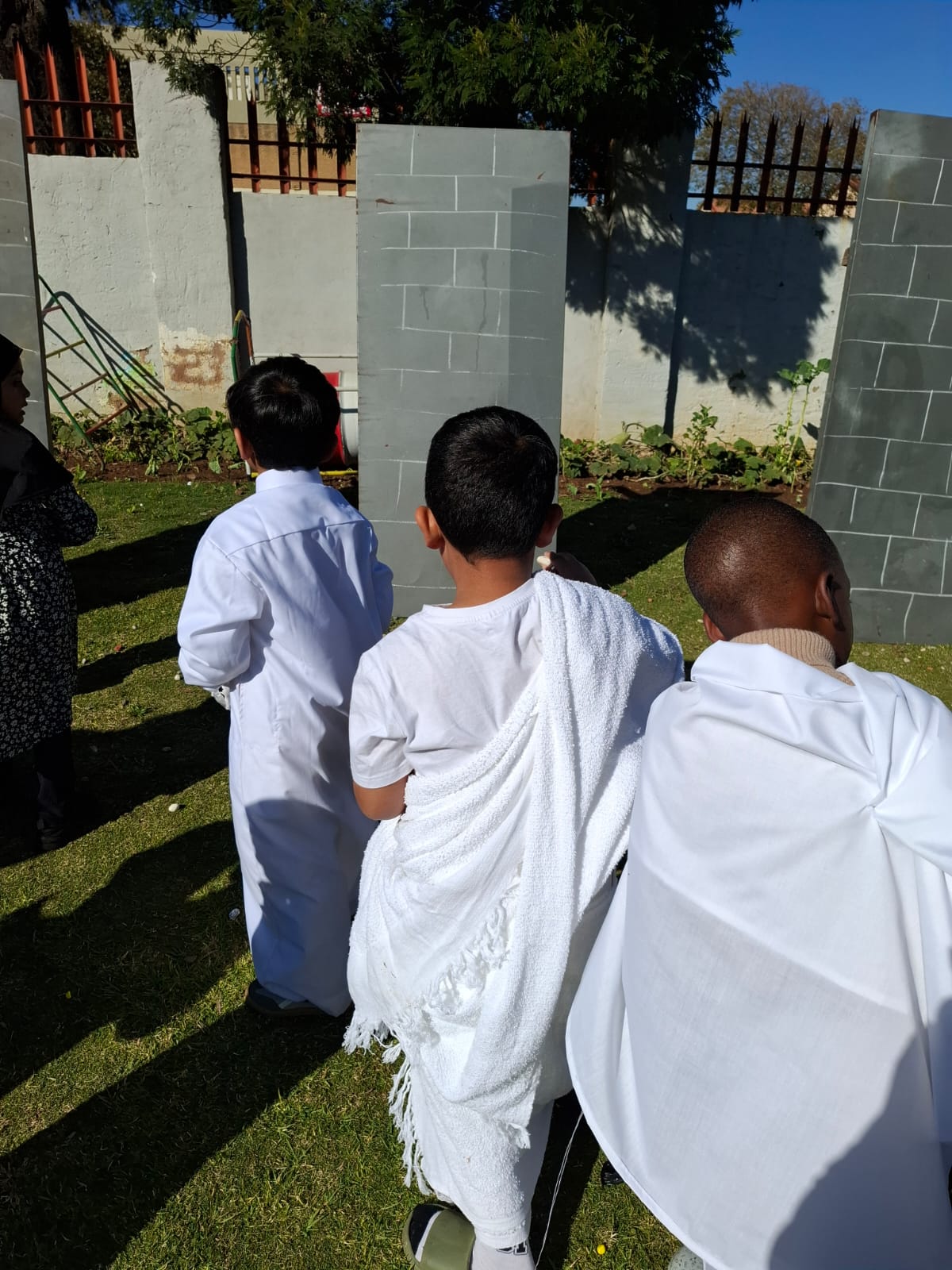 Students expressing happiness and unity